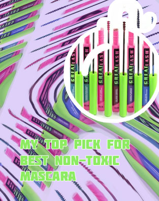 Pink mascara with green top
